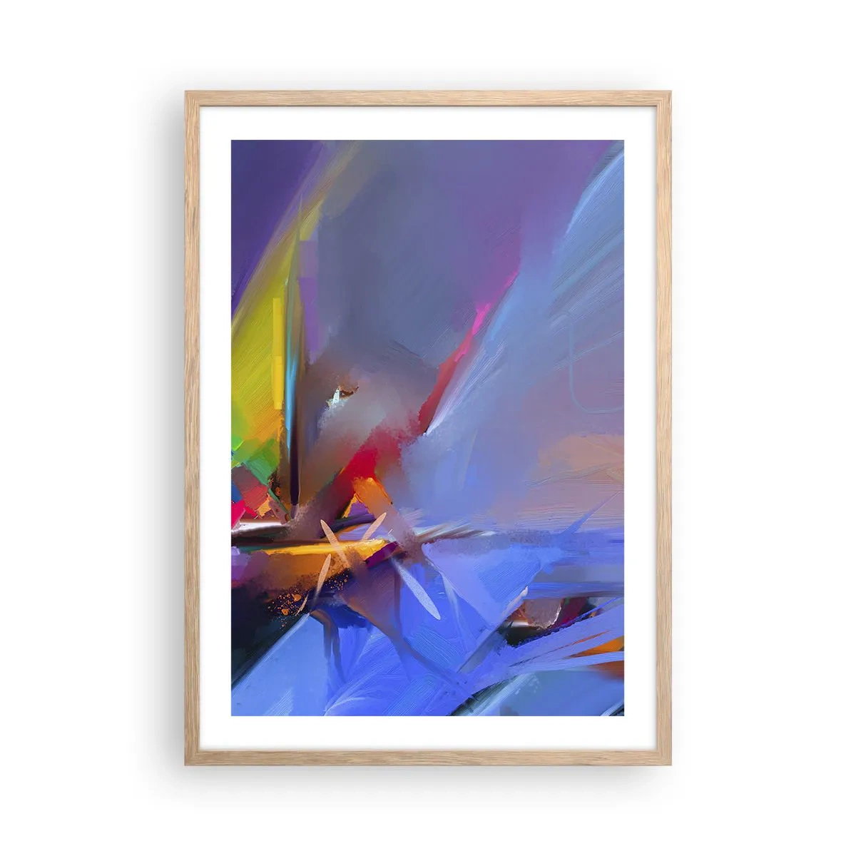 Plagát v ráme zo svetlého duba - Preletela ako vták - 50x70 cm