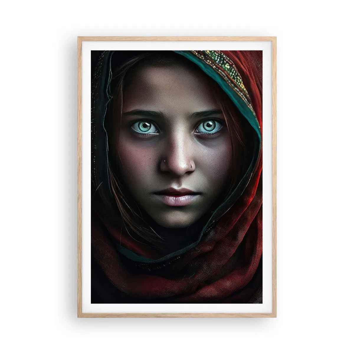 Plagát v ráme zo svetlého duba - Východná princezná - 70x100 cm