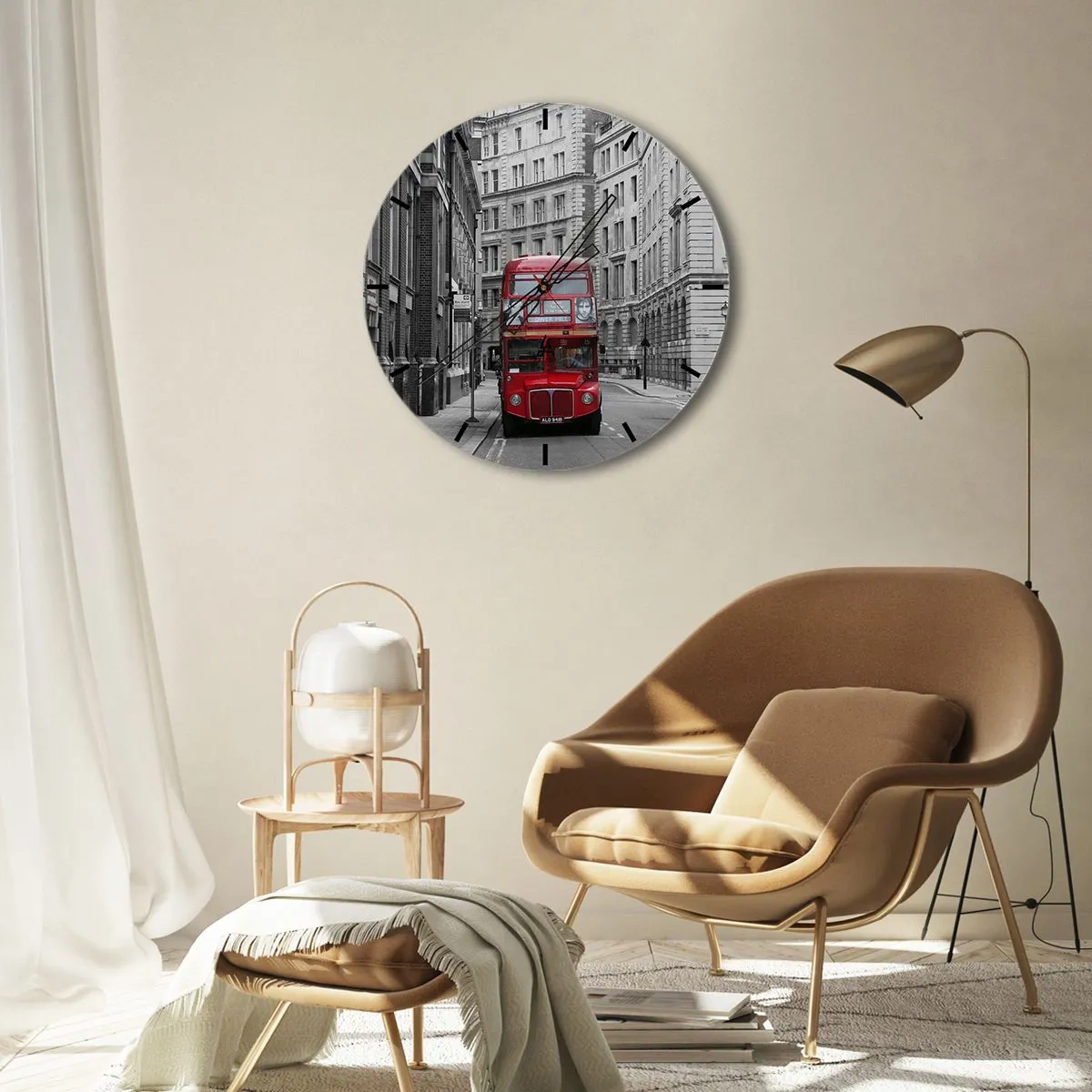 Nástenné hodiny - Všednosť nemusí byť šedá - 40x40 cm