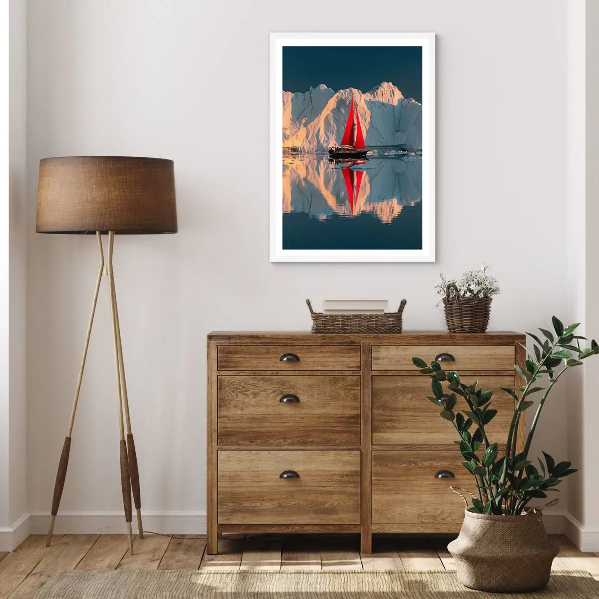 Plagát v bielom ráme - Na okraji sveta - 50x70 cm