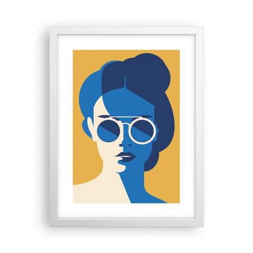 Plagát v bielom ráme - Prázdninový look - 30x40 cm