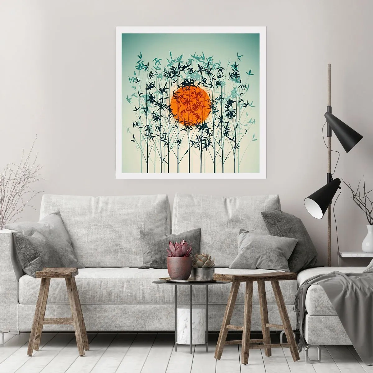 Plagát - Japonské slnko - 60x60 cm