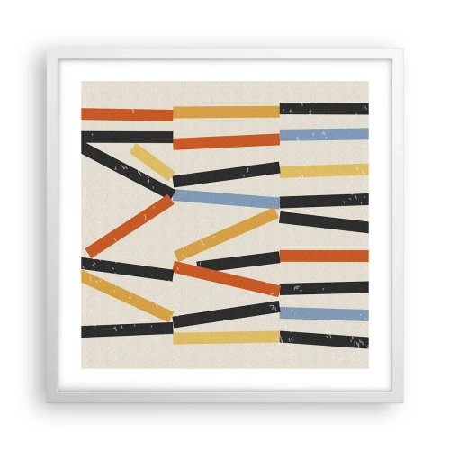 Plagát v bielom ráme - Kompozícia na úrovni - 50x50 cm