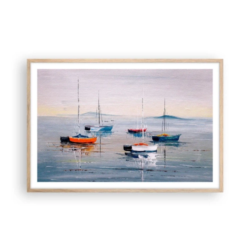 Plagát v ráme zo svetlého duba - Zaslúžený odpočinok - 91x61 cm