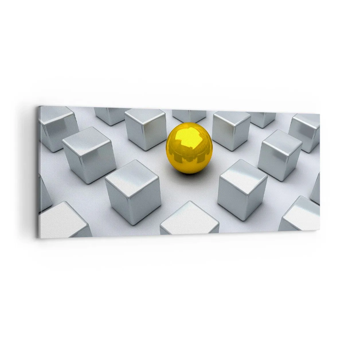 Obraz na plátne - Prečo ja? Geometrická kompozícia - 100x40 cm