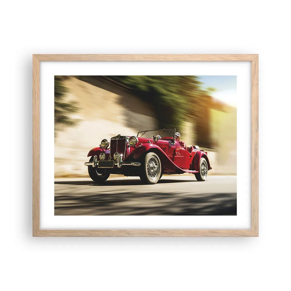 Plagát v ráme zo svetlého duba - Krajšia ako Níke Samotrácka - 50x40 cm