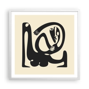 Plagát v bielom ráme - Skoro Picasso - 60x60 cm