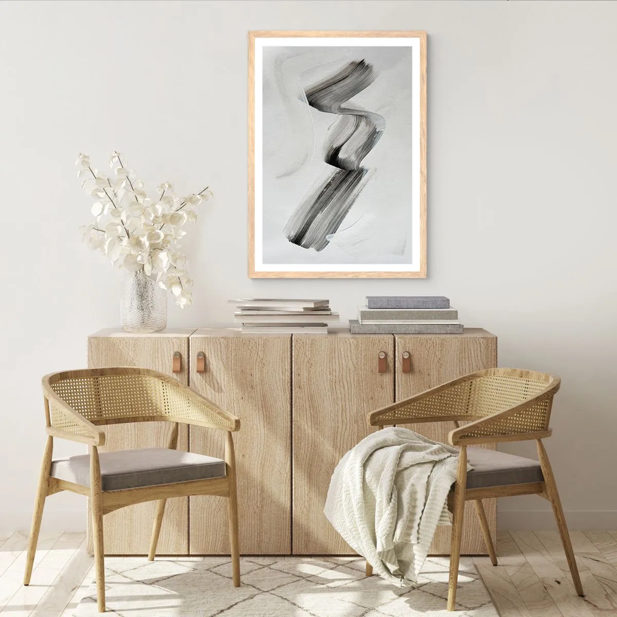 Plagát v ráme zo svetlého duba - Len tak pre radosť - 30x40 cm