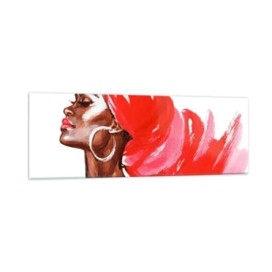 Obraz na skle - „Existuje vietor, ktorý rozťahuje mužské nozdry“ - 90x30 cm