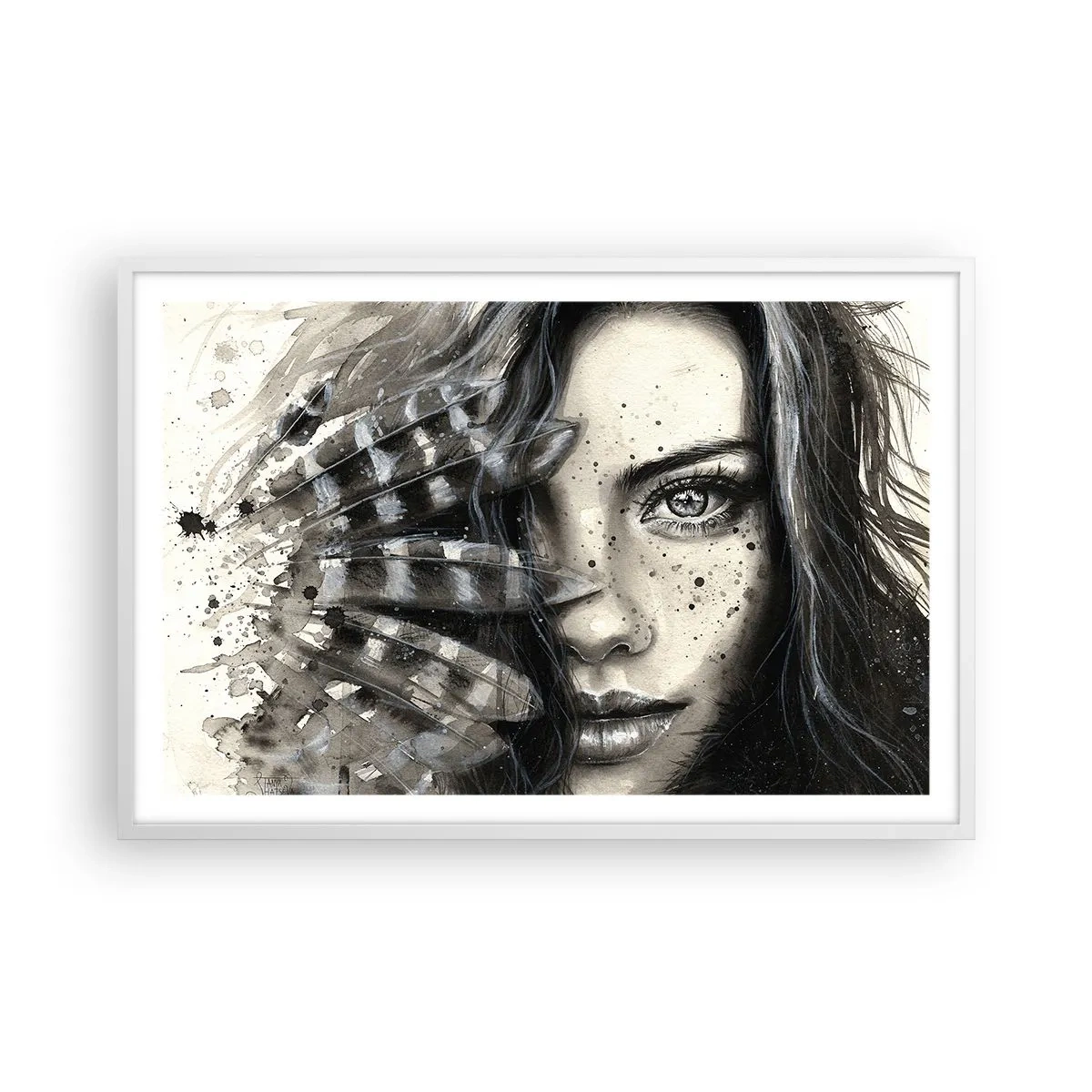 Plagát v bielom ráme - Divoká krása - 91x61 cm