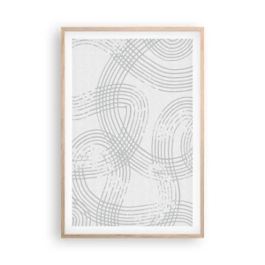 Plagát v ráme zo svetlého duba - Jednoduché východisko neexistuje - 61x91 cm