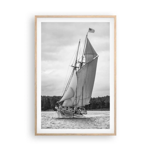 Plagát v ráme zo svetlého duba - Bratia vetra - 61x91 cm