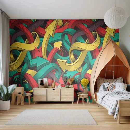 Fototapeta Premium Canvas - Kadiaľ do cieľa? - Abstrakcia, Kus, Komiksová kniha - 400x280 cm