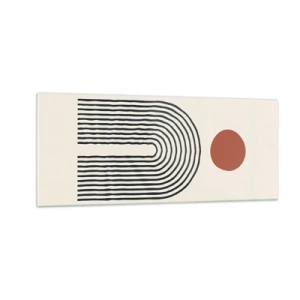 Obraz na skle - Magnetizmus tvarov a farieb - 100x40 cm