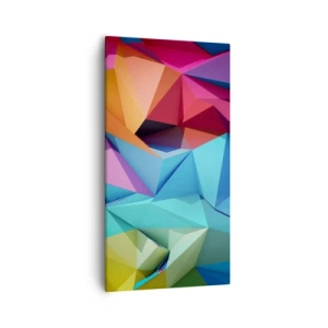Obraz na plátne - Dúhové origami - 55x100 cm