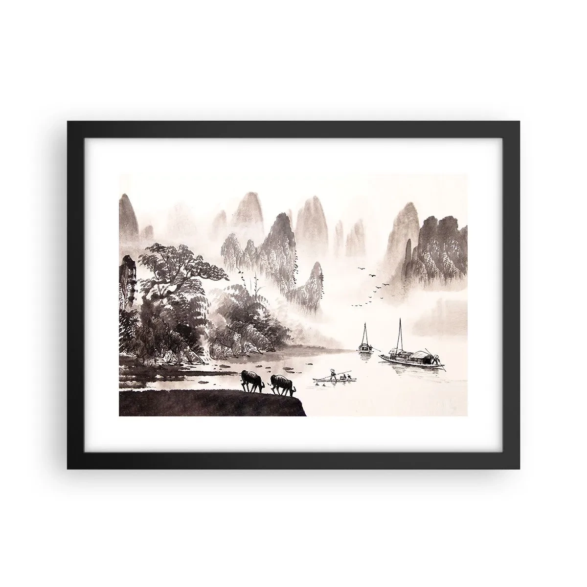 Plagát v čiernom ráme - Exotická všednosť Východu - 40x30 cm