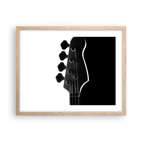 Plagát v ráme zo svetlého duba - Rockové ticho  - 50x40 cm