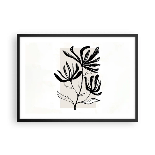 Plagát v čiernom ráme - Náčrtok pre herbár - 70x50 cm