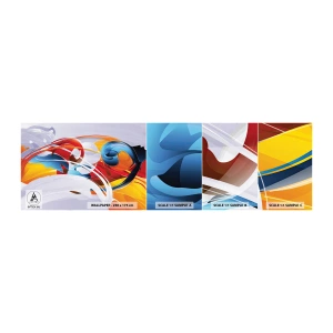 Vzorka samolepiacej fototapety Deluxe Sticker - Tanec živlov - Abstrakcia, Kus, Grafika - 100x30 cm