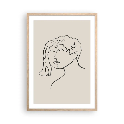 Plagát v ráme zo svetlého duba - A bola jednota - 50x70 cm