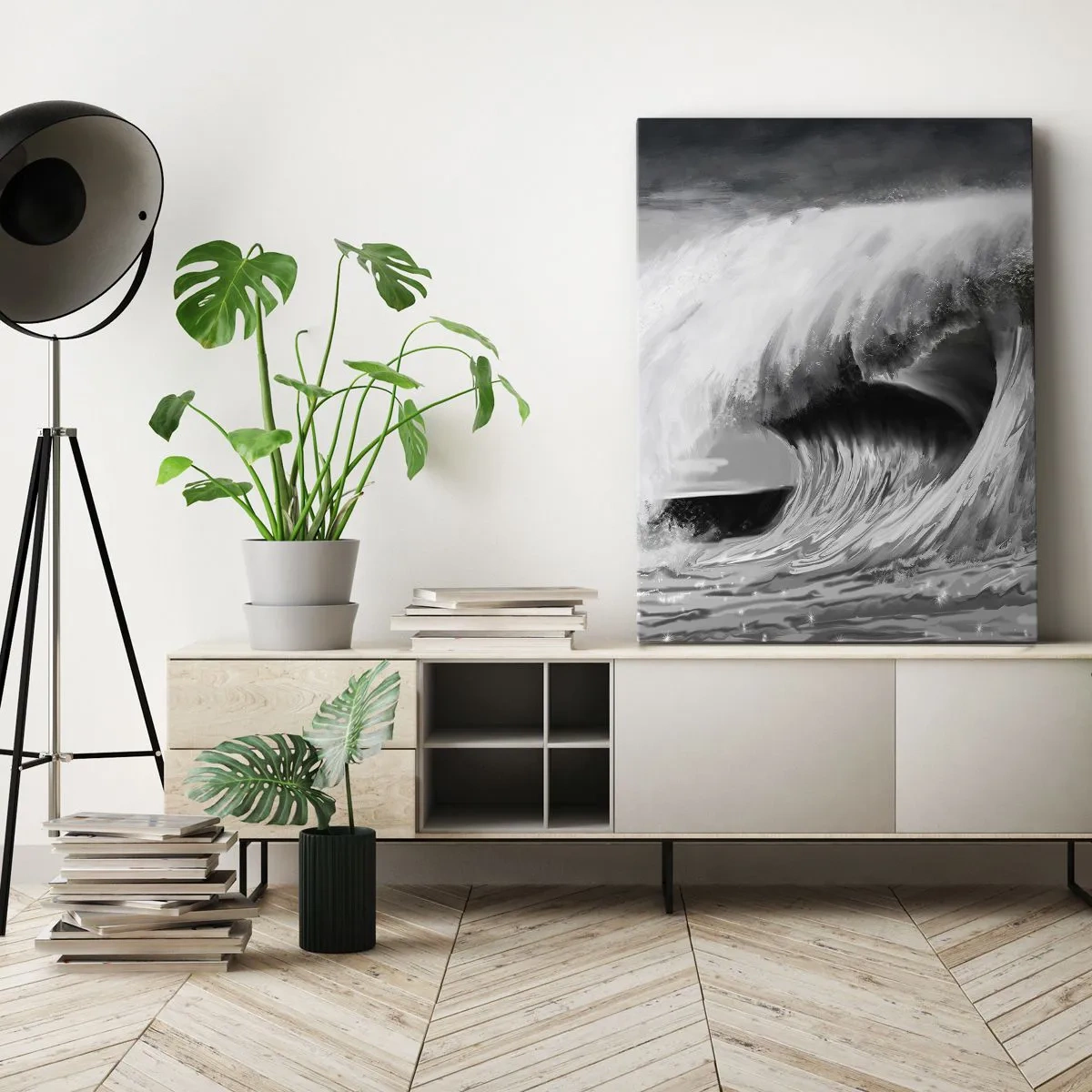 Obraz na plátne - Hnev oceánu - 50x70 cm