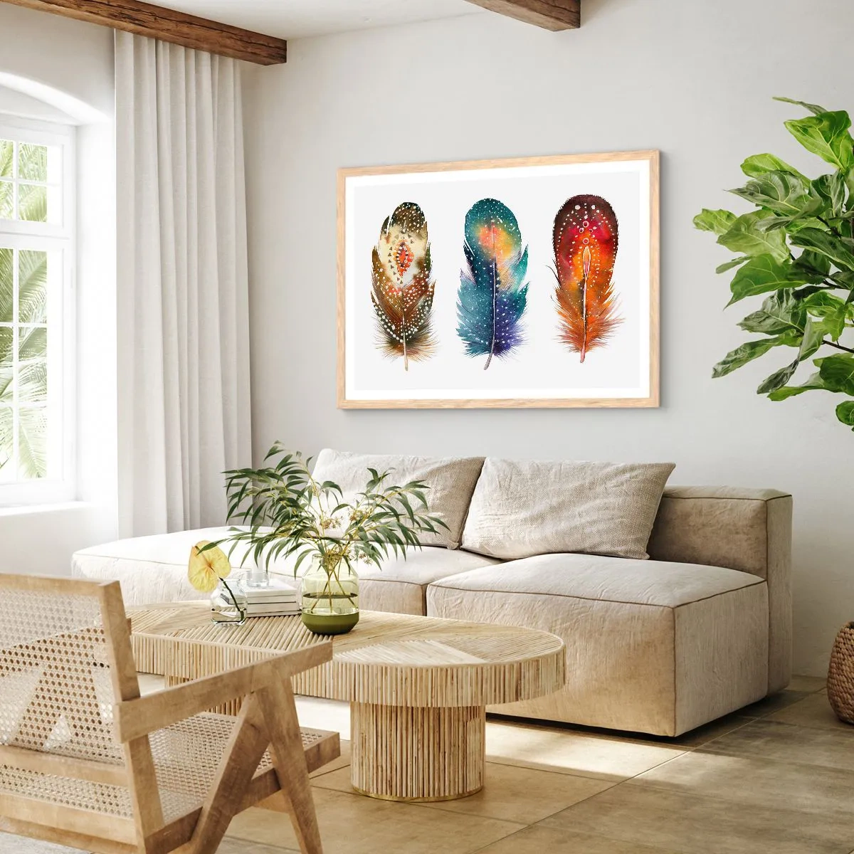 Plagát v ráme zo svetlého duba - Rituály, obrady, tajomstvá - 91x61 cm