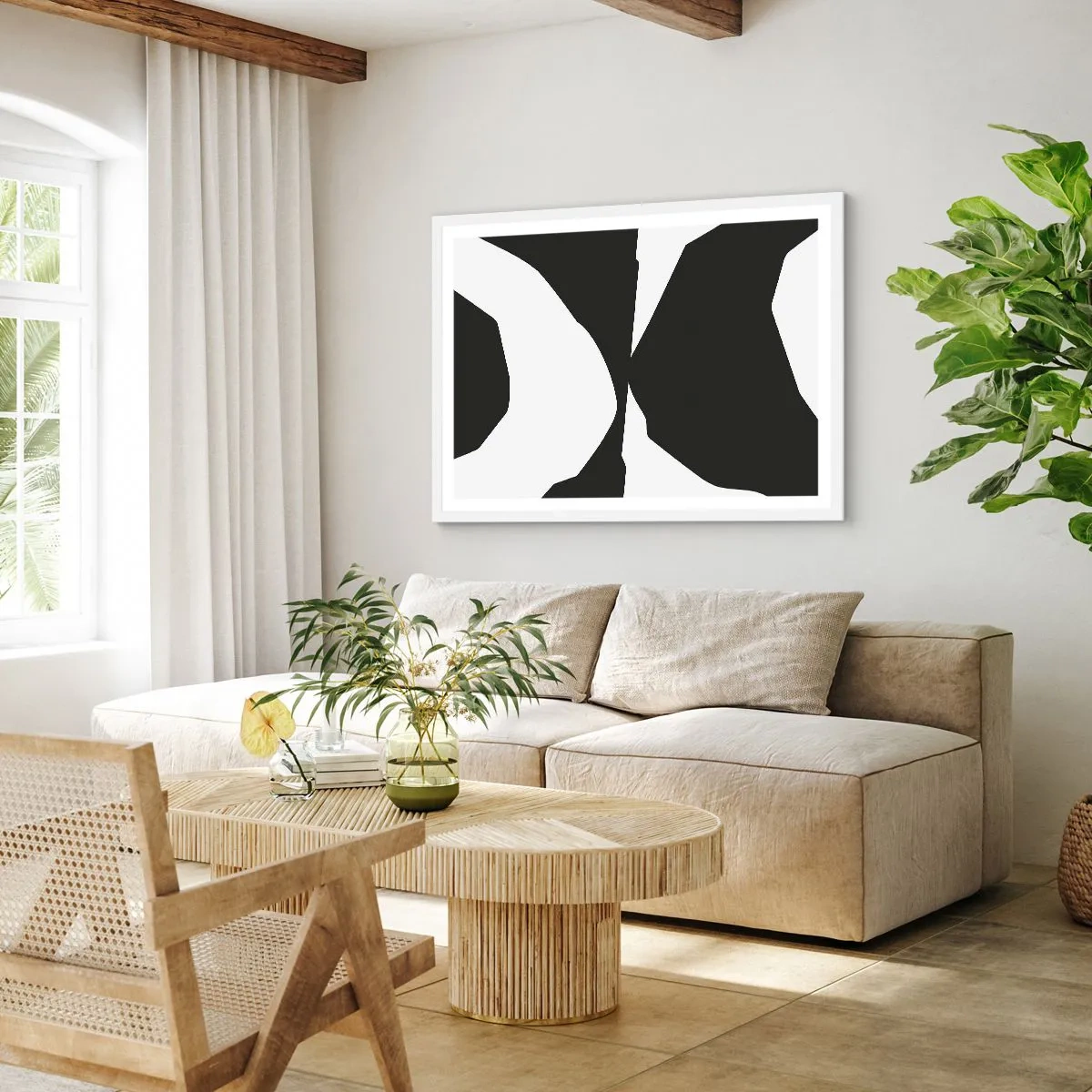 Plagát v bielom ráme - Positive-negative - 40x30 cm