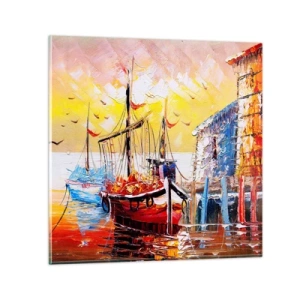 Obraz na skle - Šťastný návrat - 30x30 cm