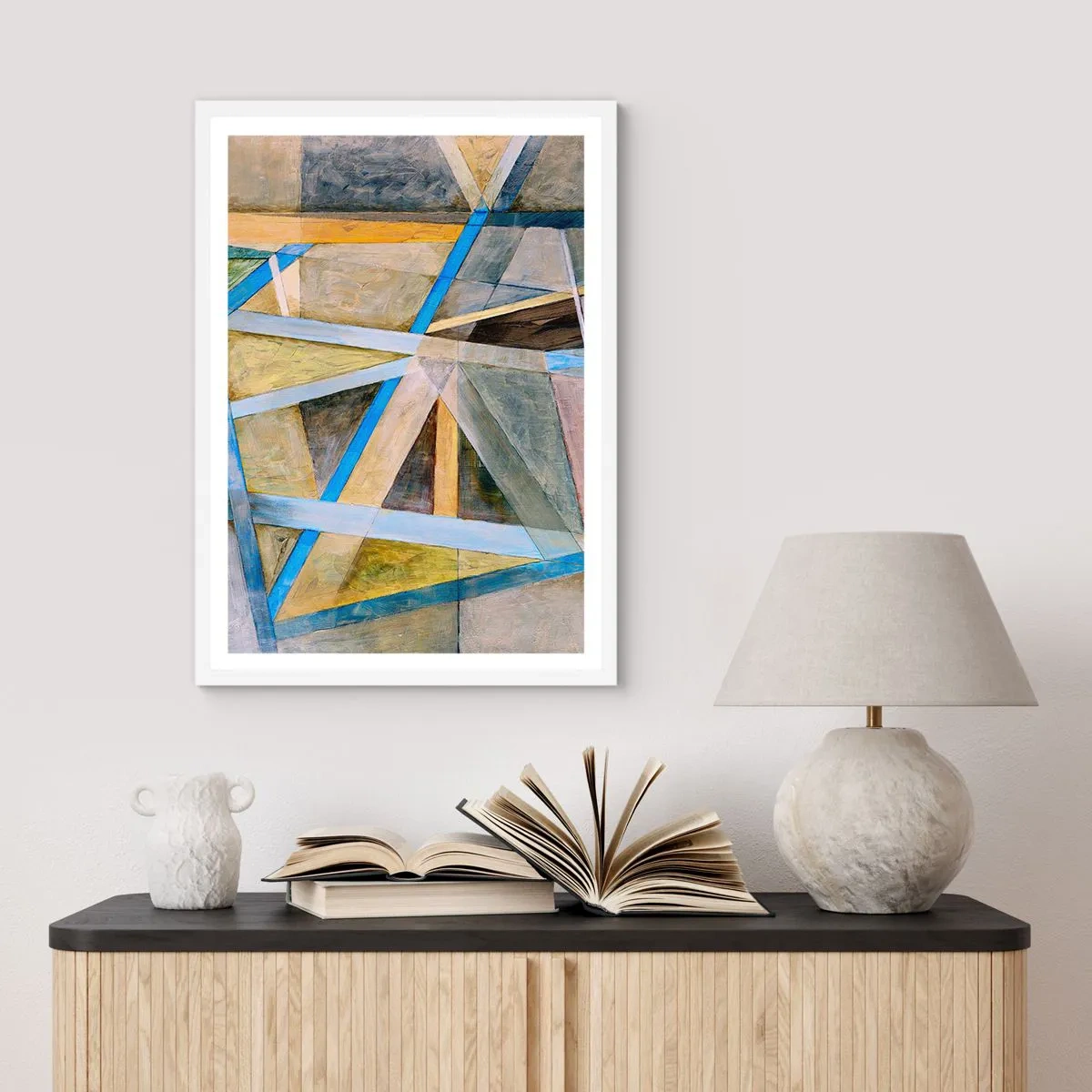 Plagát v bielom ráme - Priamo alebo diagonálne? - 30x40 cm