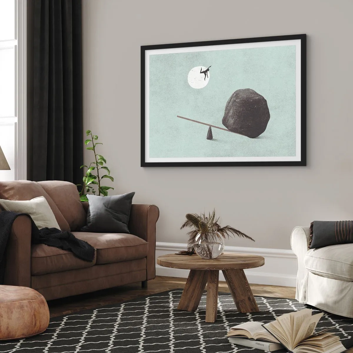 Plagát v čiernom ráme - Splnený sen - 70x50 cm