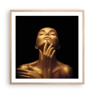 Plagát v ráme zo svetlého duba - Ako zlatý hodváb - 60x60 cm