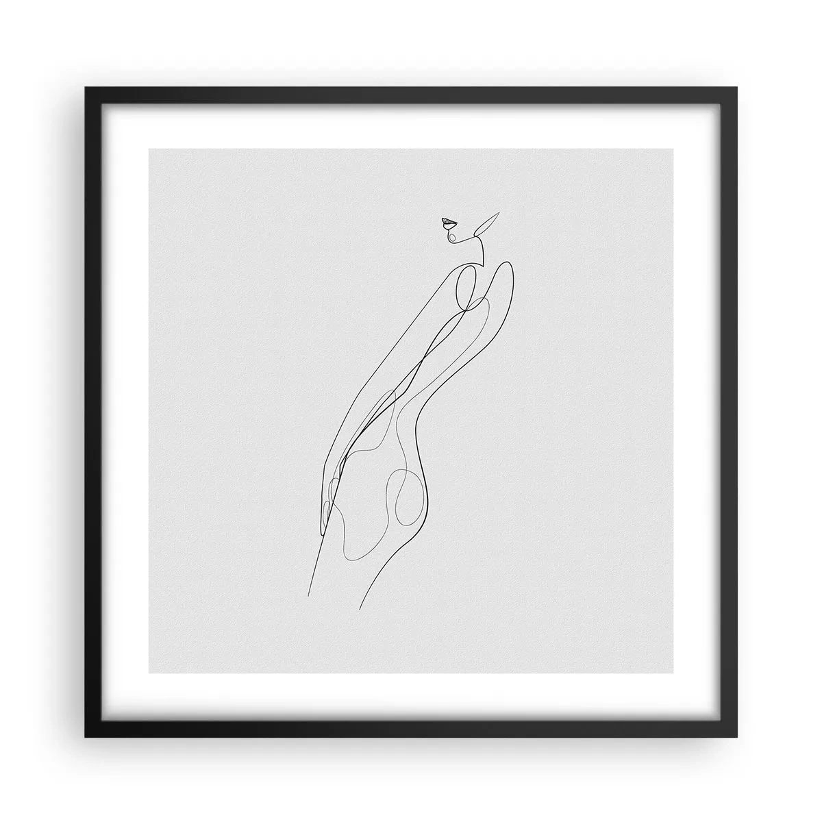 Plagát v čiernom ráme - Iba sľub - 50x50 cm