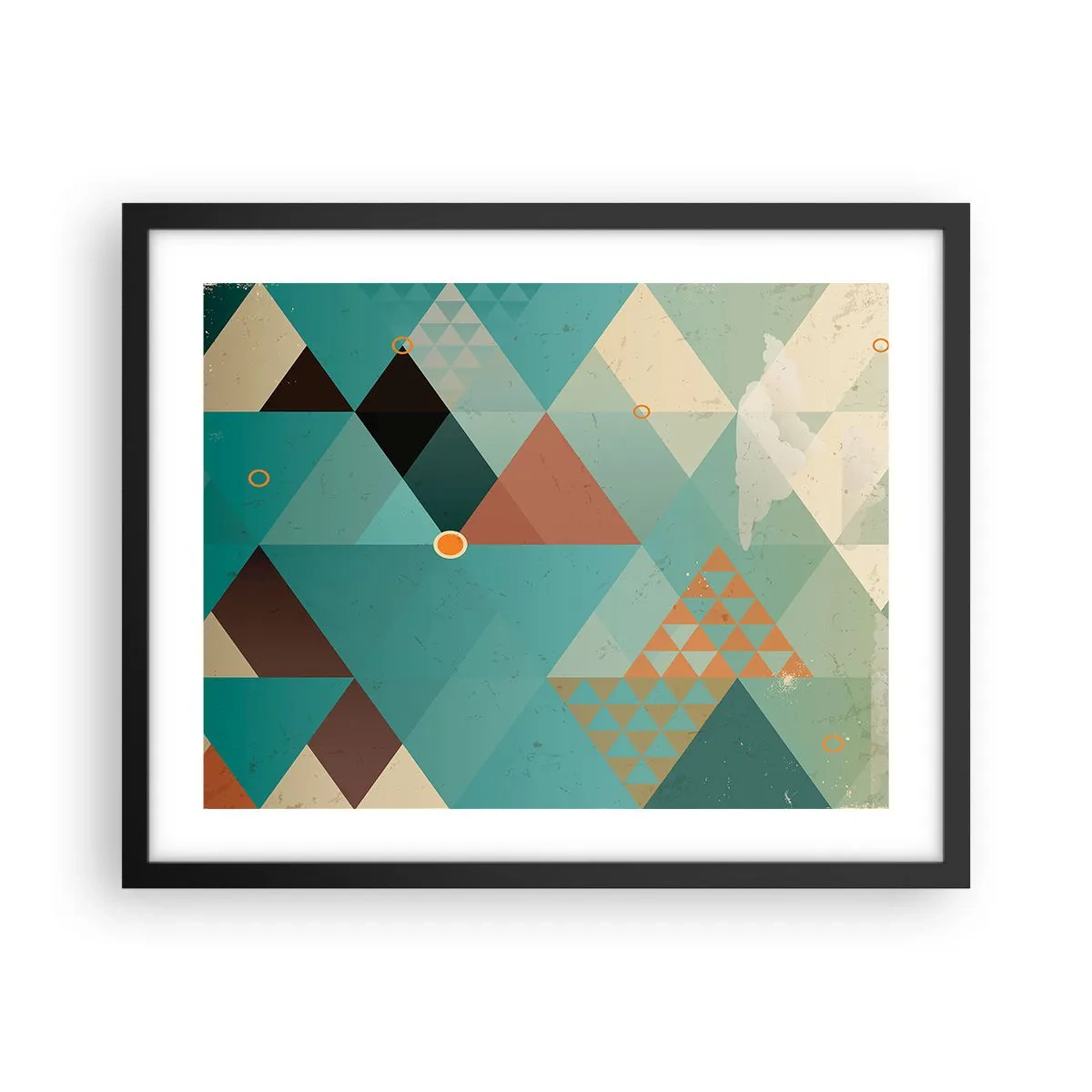 Plagát v čiernom ráme - Jednota mnohosti, mnohosť jednoty - 50x40 cm