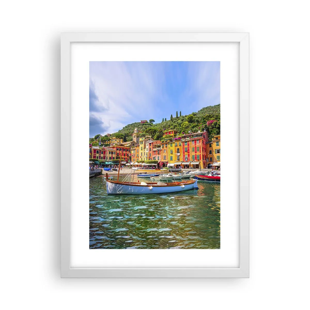 Plagát v bielom ráme - Talianske dopoludnie - 30x40 cm