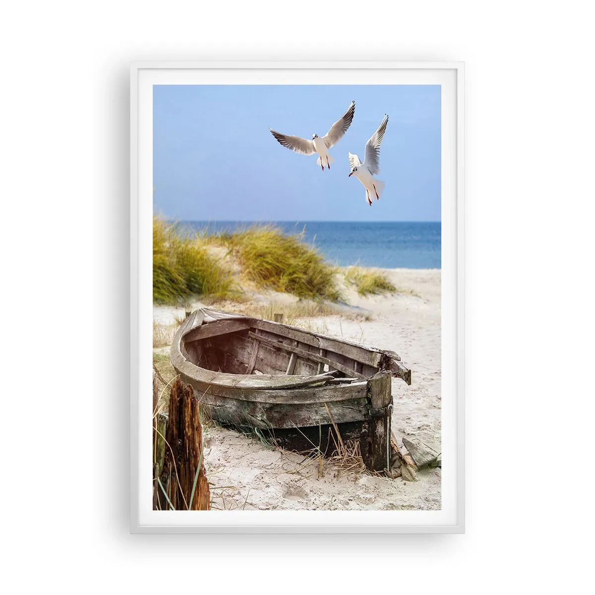 Plagát v bielom ráme - Vetrom ožiarené - 70x100 cm
