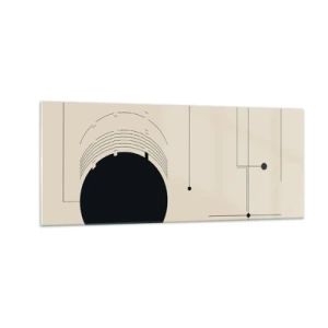 Obraz na skle - Pružná a dynamická kompozícia - 100x40 cm