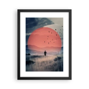Plagát v čiernom ráme - Vo svojom živle - 30x40 cm