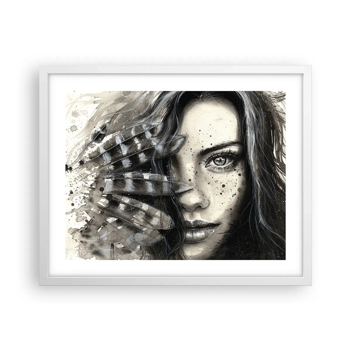 Plagát v bielom ráme - Divoká krása - 50x40 cm