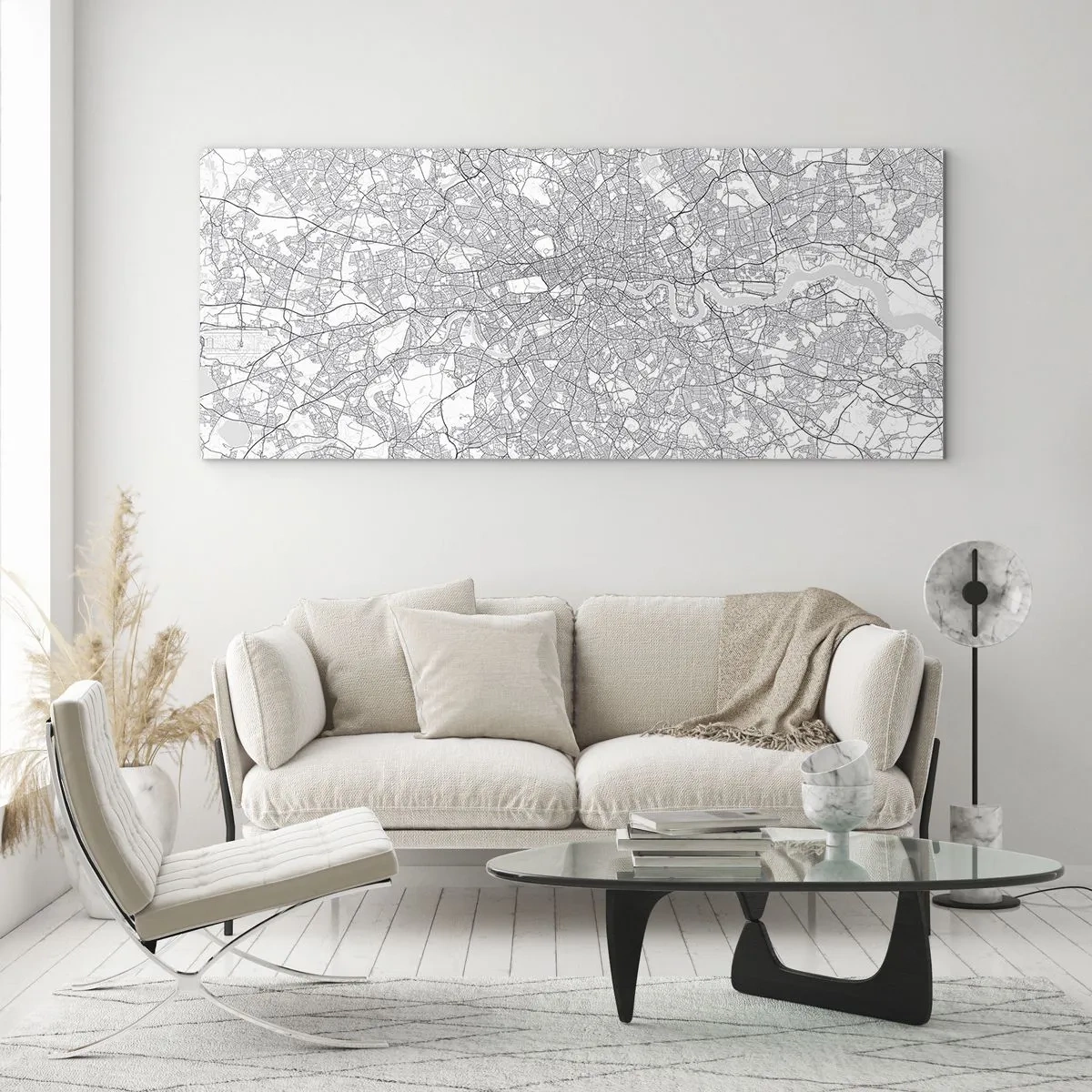 Obraz na skle - Mapa londýnskeho labyrintu - 100x40 cm