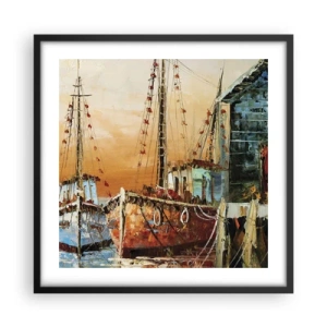 Plagát v čiernom ráme - Pokojný návrat - 50x50 cm