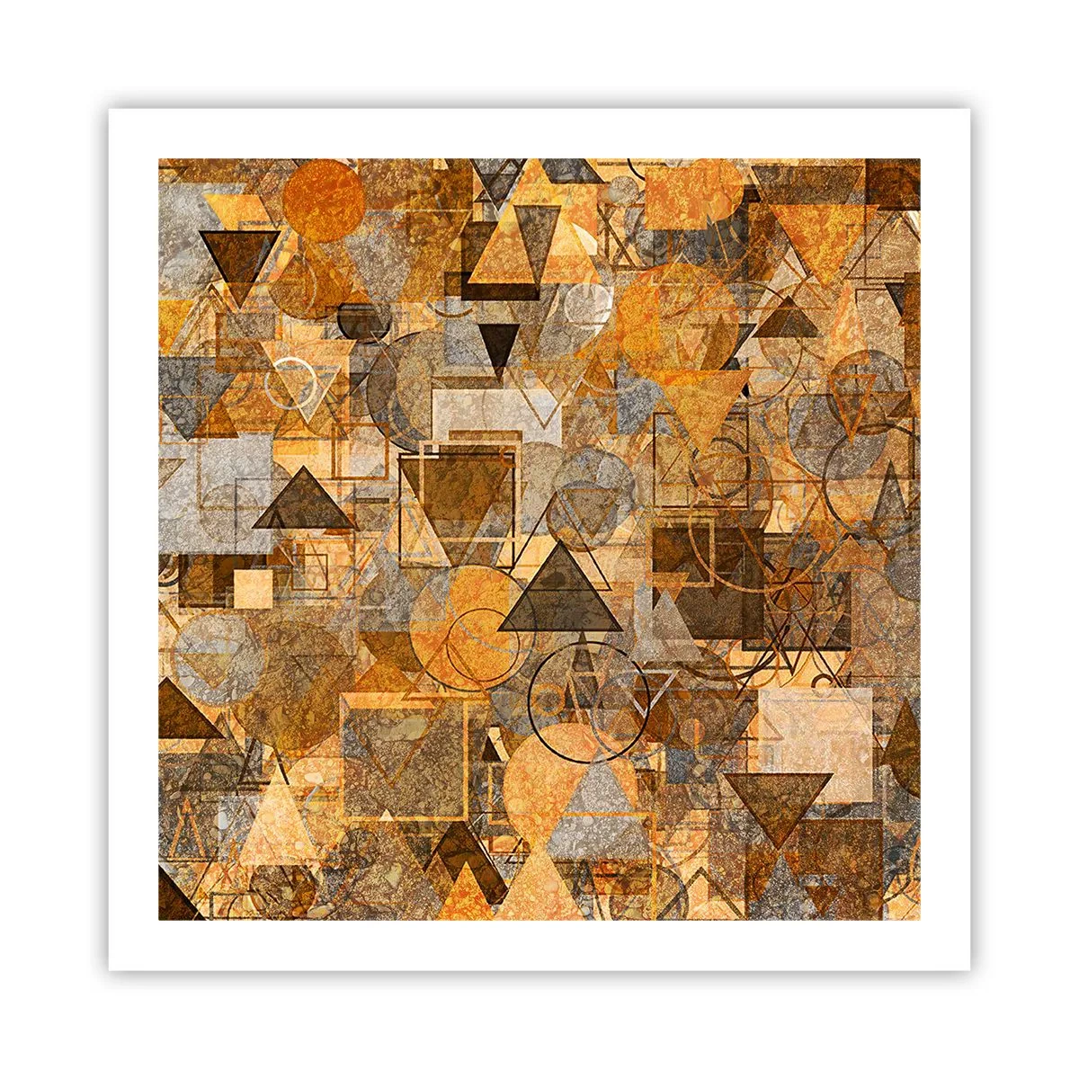 Plagát - Svet zachytený do tvaru - 60x60 cm