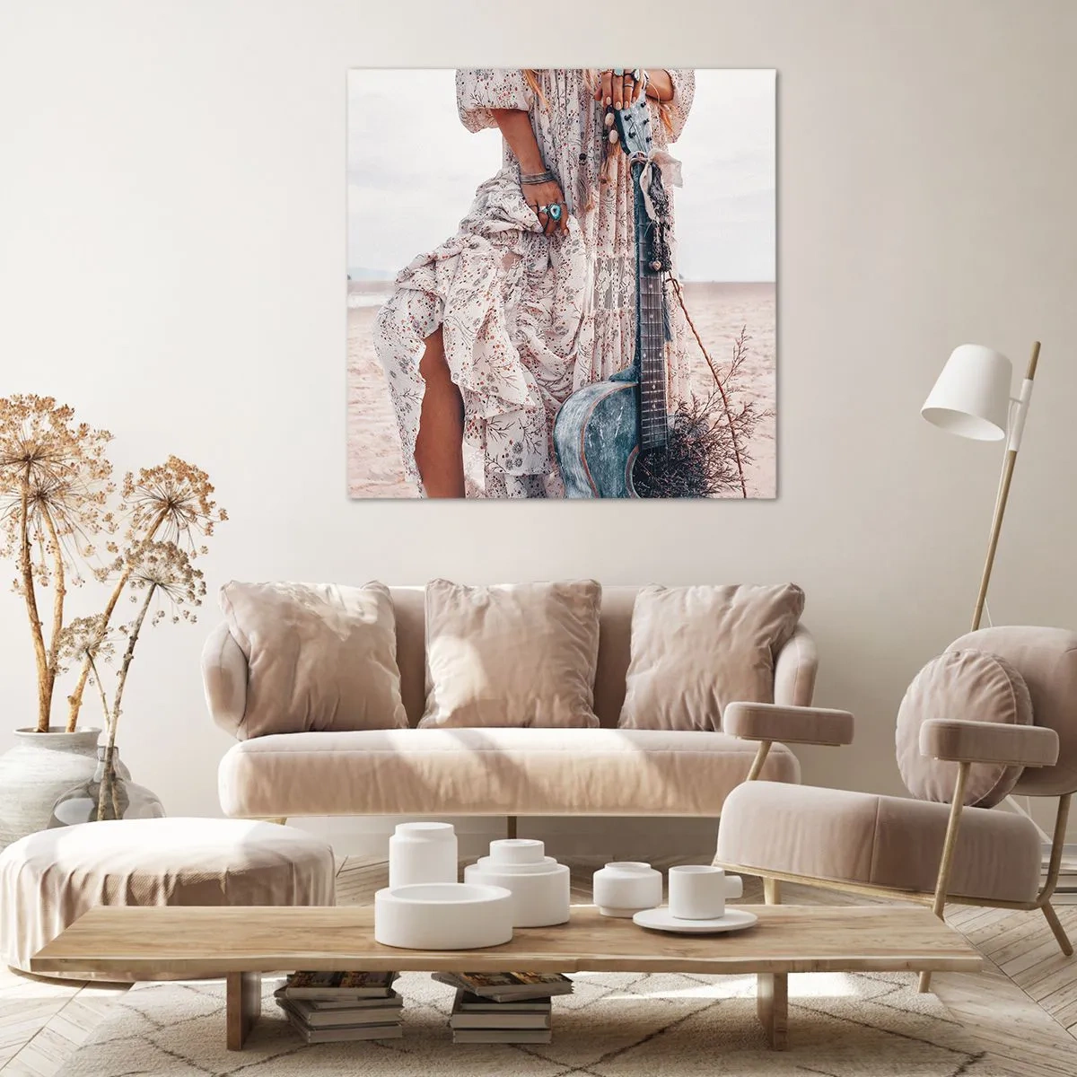 Obraz na plátne - Kvetinové deti na ceste - 40x40 cm