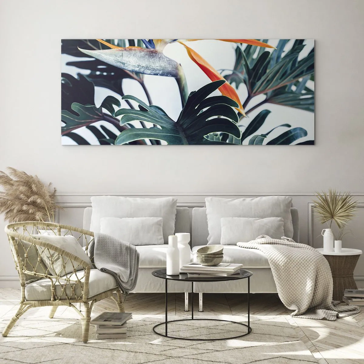Obraz na skle - Vtáker - 100x40 cm