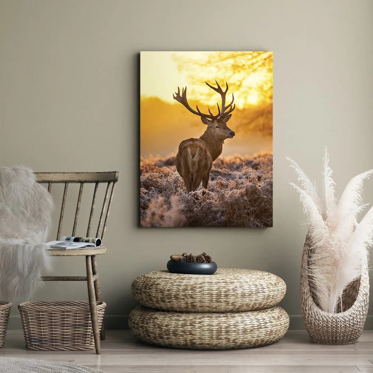 Obraz na plátne - Kráľ jesenného lesa - 65x120 cm