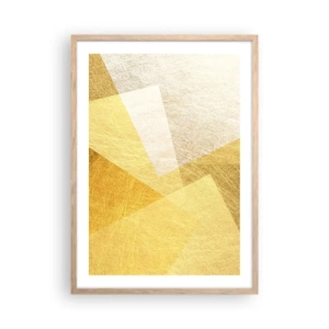 Plagát v ráme zo svetlého duba - Počasie geometrie - 50x70 cm