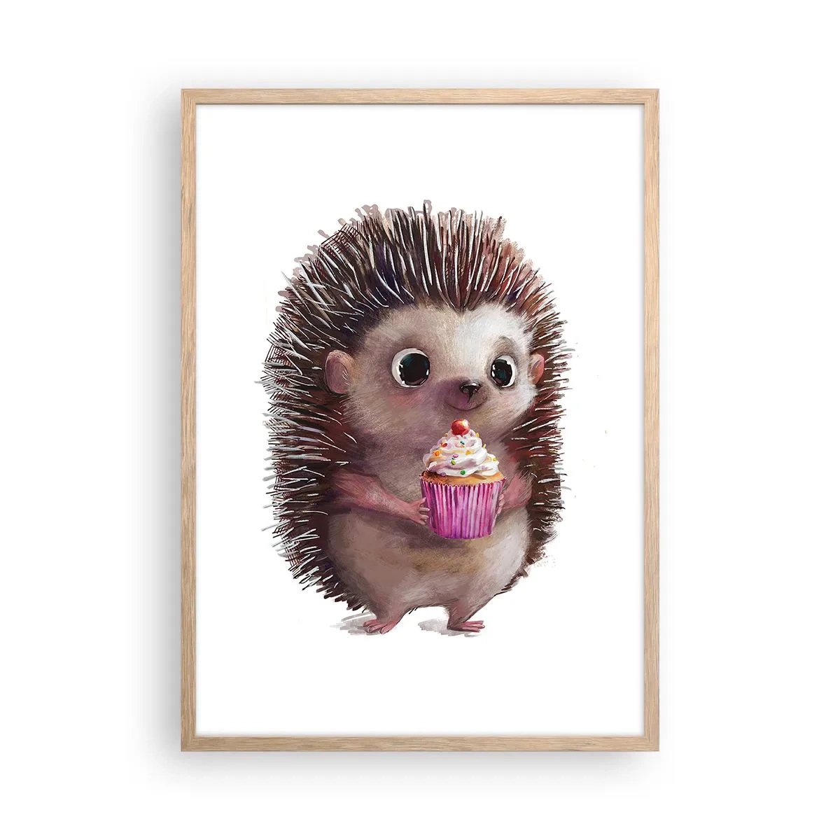 Plagát v ráme zo svetlého duba - Oslava je každý deň - 50x70 cm