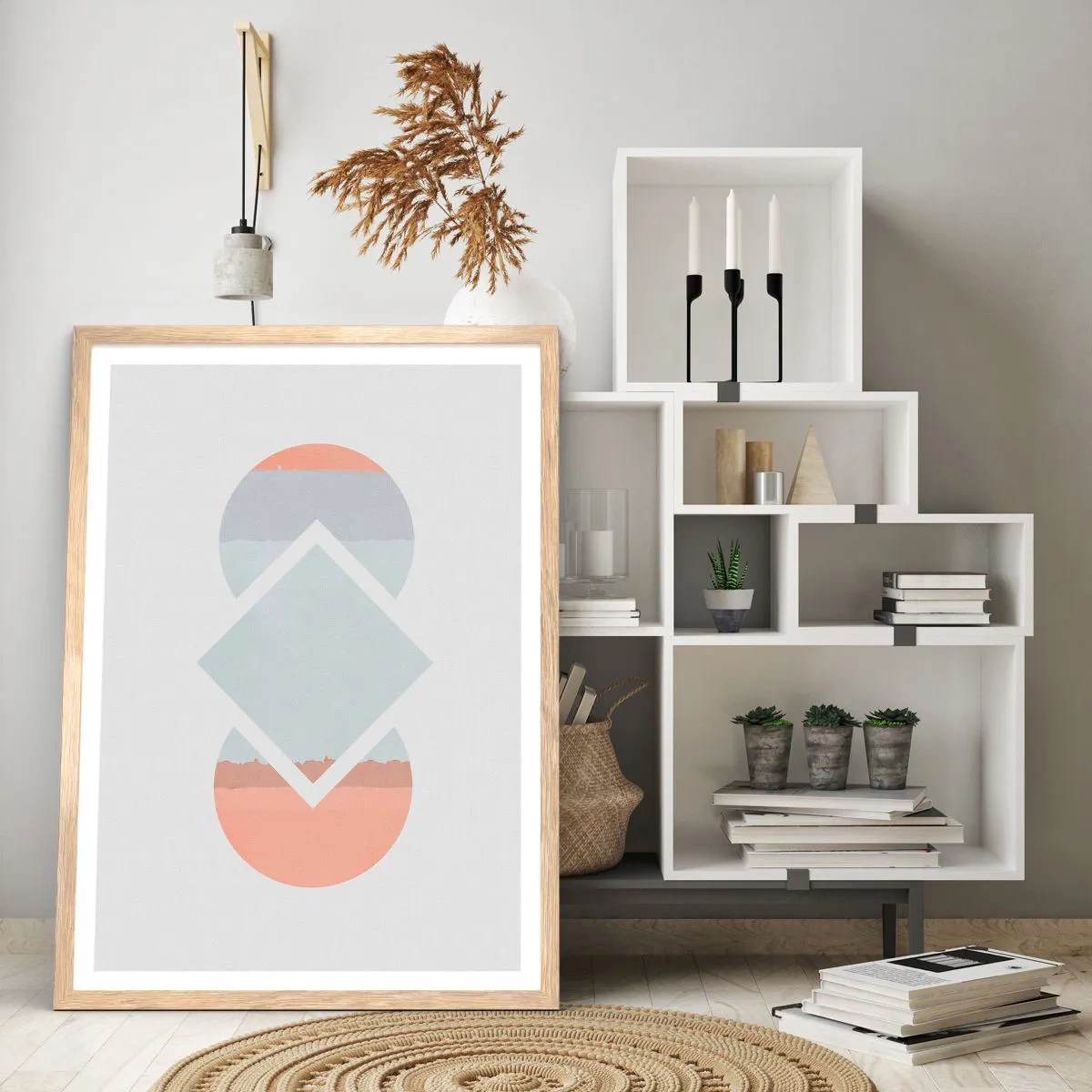 Plagát v ráme zo svetlého duba - Situácia je jasná - 61x91 cm