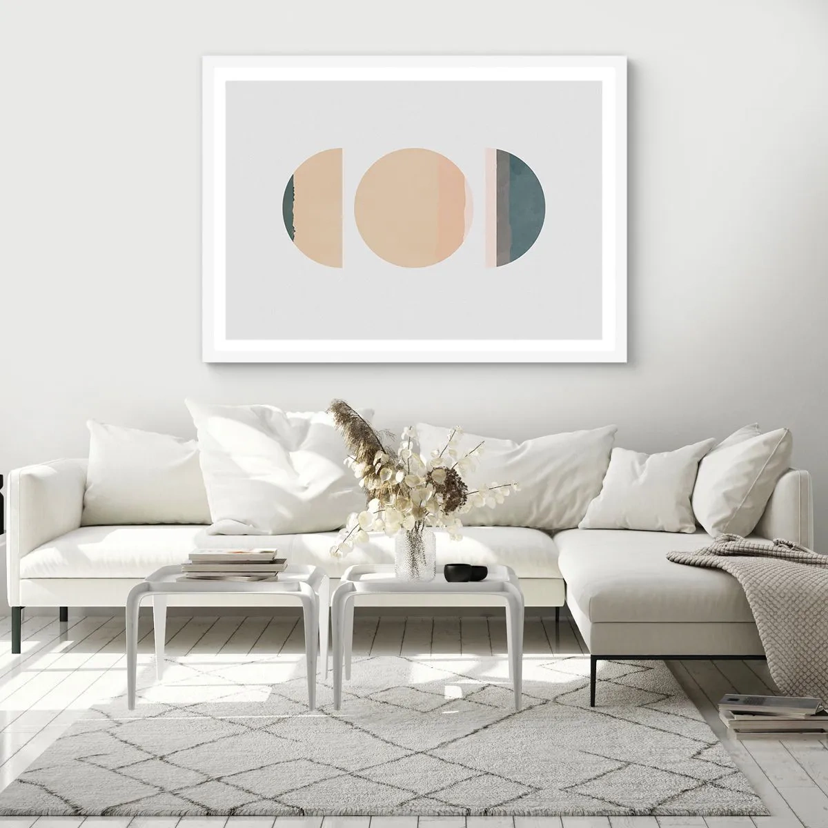 Plagát v bielom ráme - Kruh za kruhom - 91x61 cm