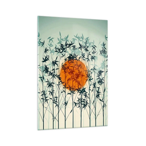 Obraz na skle - Japonské slnko - 70x100 cm