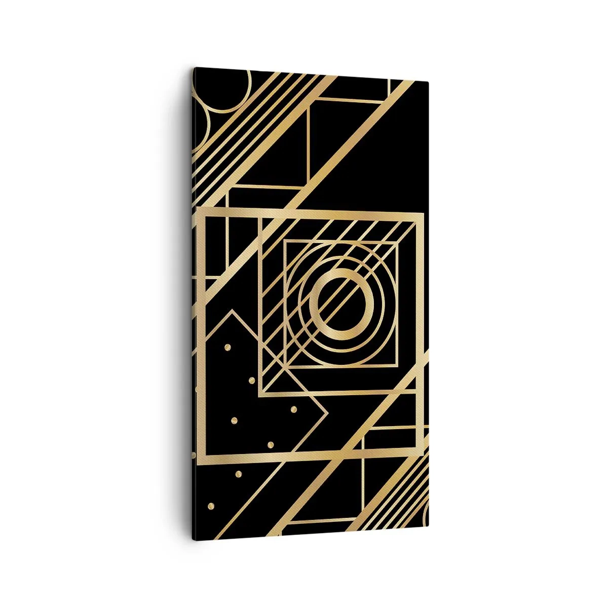Obraz na plátne - Zlatá geometria - 45x80 cm